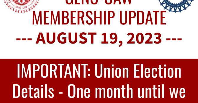 IMPORTANT: Union Election Details – One month until we vote YES for our union!