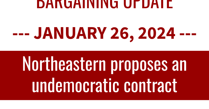 Northeastern proposes an undemocratic contract