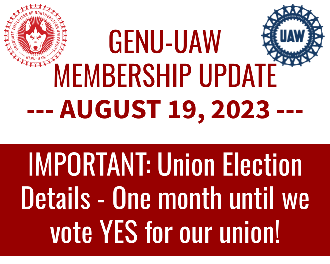 IMPORTANT: Union Election Details – One month until we vote YES for our union!